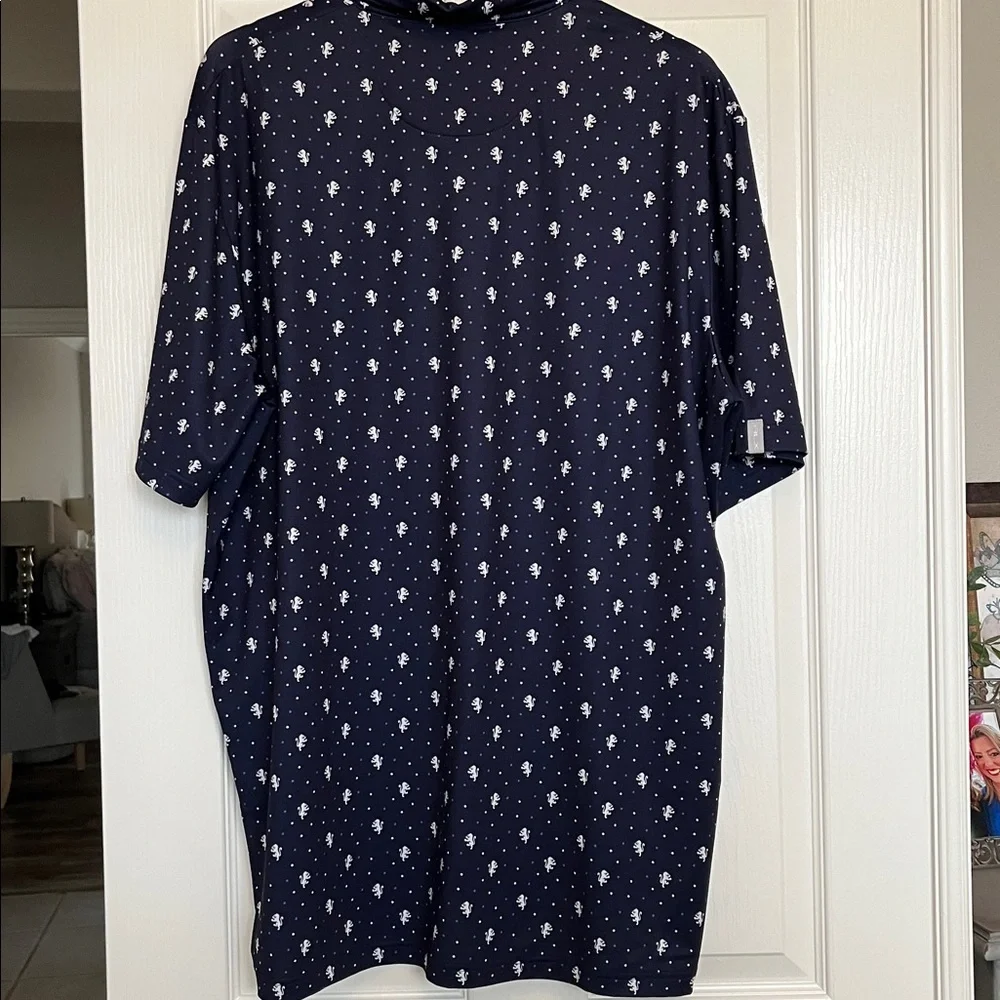 Ralph Lauren Dark Blue Polo Golf Shirt with White Lion Design